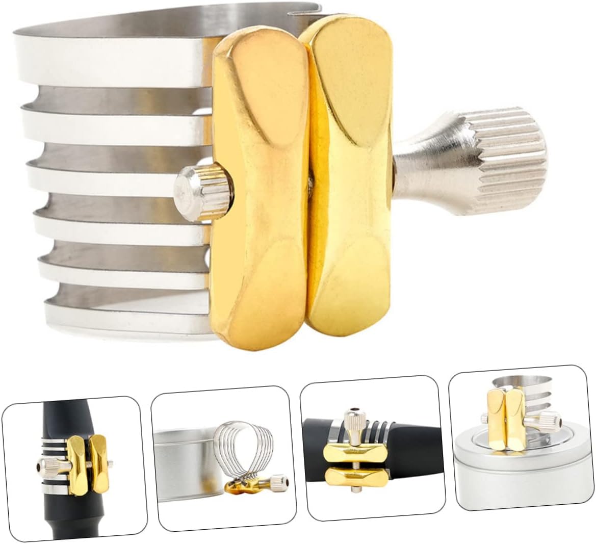 ibasenice 3pcs Sax Clip Saxophone Sax Ligature Clarinet Ligature Essential Saxophone Part