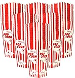 Top Rated 60 Popcorn Boxes 7.75 Inches Tall & Holds 46 Oz. Old Fashion Vintage Retro Design Red &...