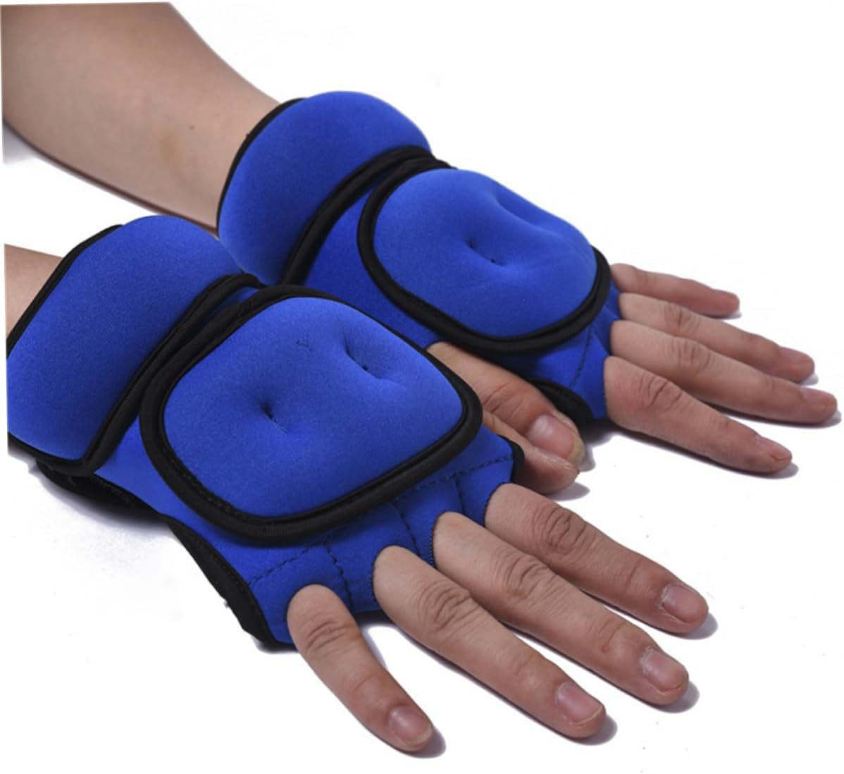 Training Glove Mittens Gym Gloves Weight Fingerless Extra Weight ed s Blue