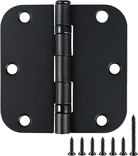 Vista 30 de TCDHINGES Paquete de 6 bisagras para puerta, redondeadas, sin ruido, estándar, herrajes residenciales para puertas interiores, casa, apartamento