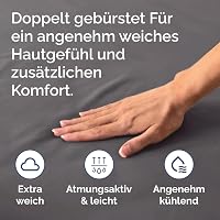 CGK Unlimited Mikroszálas Lepedő 140x200 cm - Sötétszürke Gumis Lepedő 30 cm Magas Matracokhoz - Puha, Gyűrődésmentes, Légáteresztő Ágynemű 5