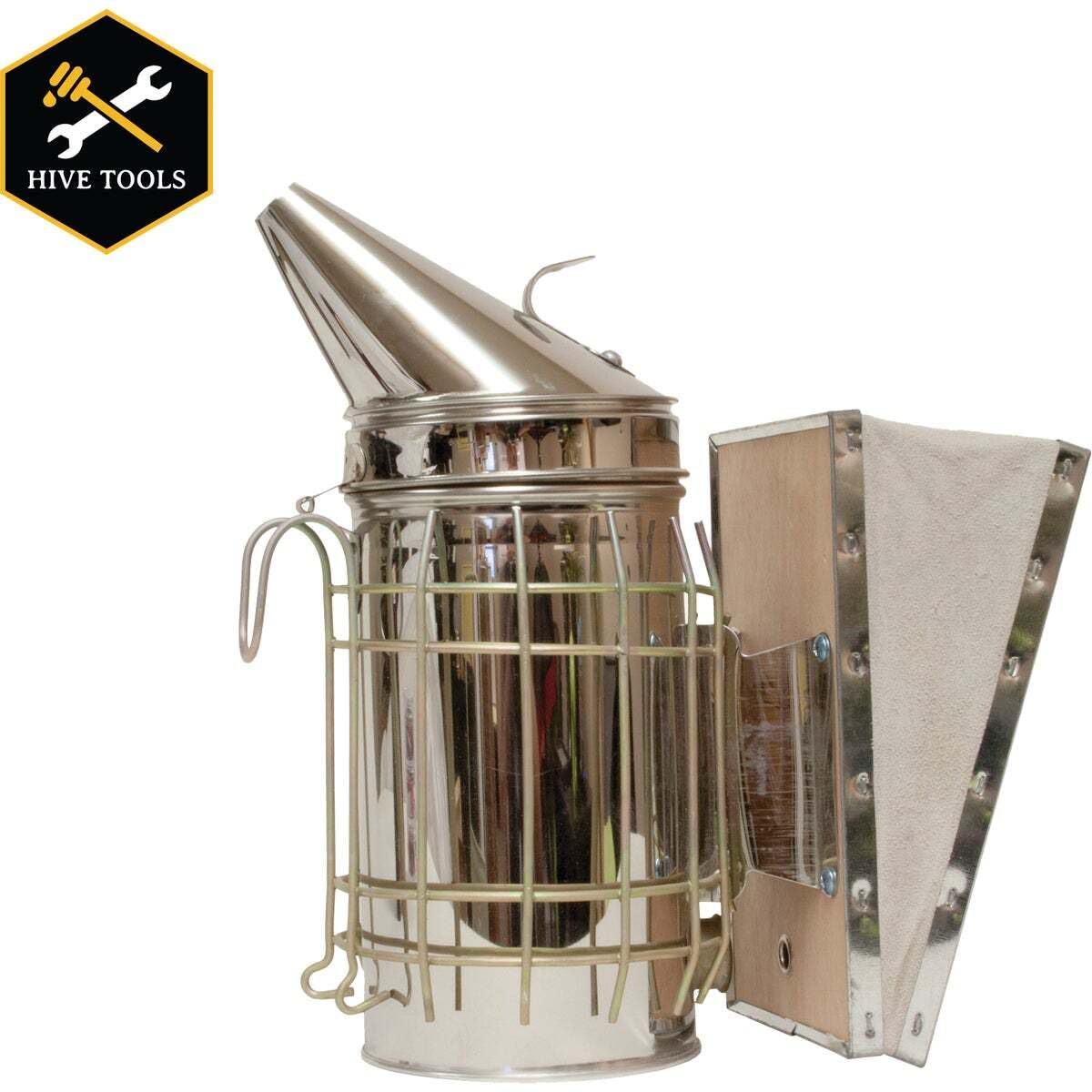 Harvest Lane Honey Standard Smoker, para el Apicultor de Patio, Fabricado con Fuelle de Cuero