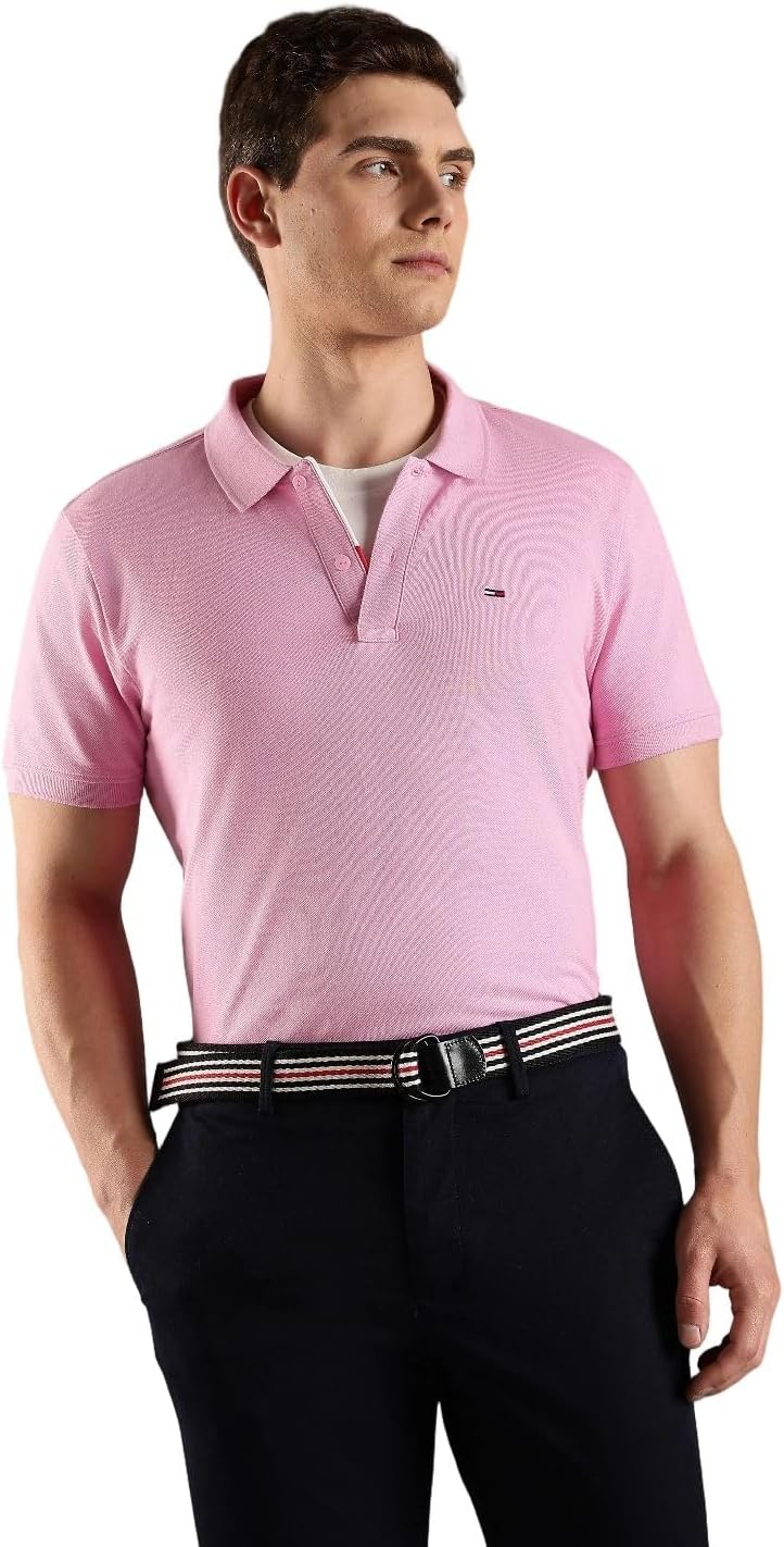 Solid Slim Fit Cotton Polo T-Shirt