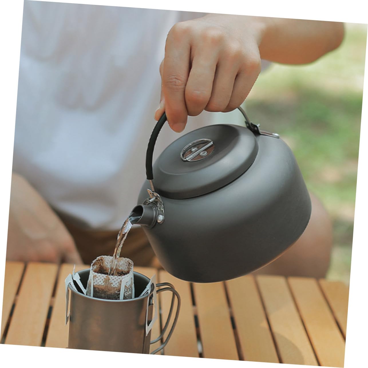 Gatuida Hervidor de Agua para Exteriores de Aleación de Aluminio 0.8l