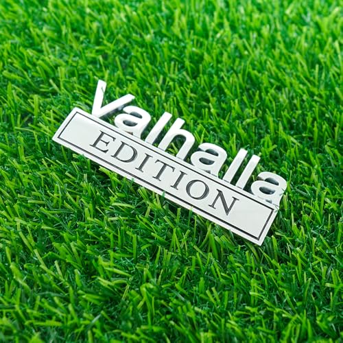 Image of Pair Set Vikings Valhalla Edition Emblem 3D Fender Badge Decal BumperSticker Nameplate for Universal Vehicle, Car, Truck, SUV Motorcycle Accessories Viking Seasons (Silver Black)