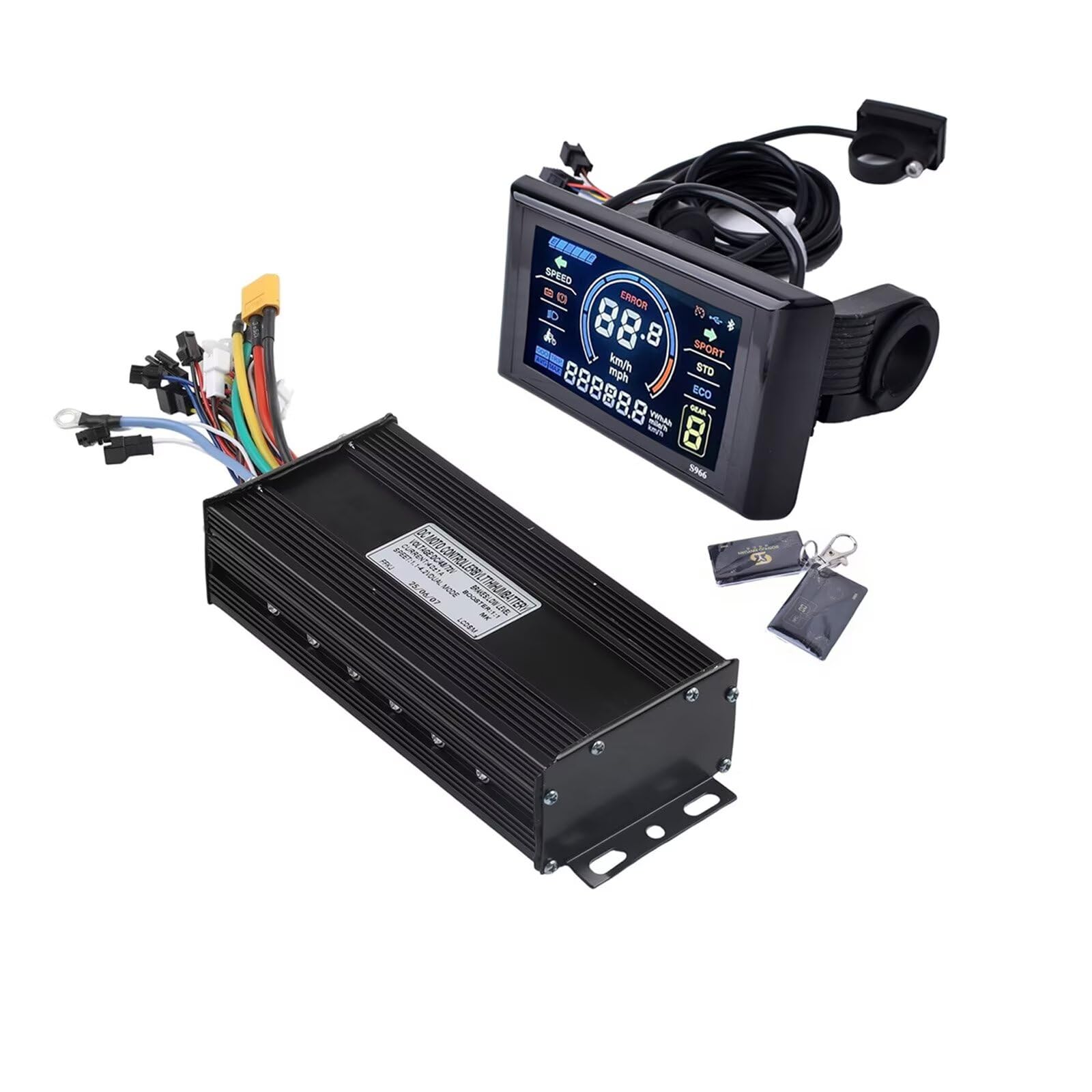 Kunray 36 V, 48 V, 52 V, 60 V, bezszczotkowy kontroler DC z wyświetlaczem LCD, podwójny tryb 750 W, 1000 W, zestaw kontrolerów do roweru elektrycznego, 30 A do roweru elektrycznego, bezszczotkowego