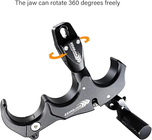 Miniatura 6 de xxiaojun Lanzador de arco compuesto y cuerda de bucle D, ajustable puede girar 360 de liberación de pulgar con arco de aleación de aluminio, ayudas