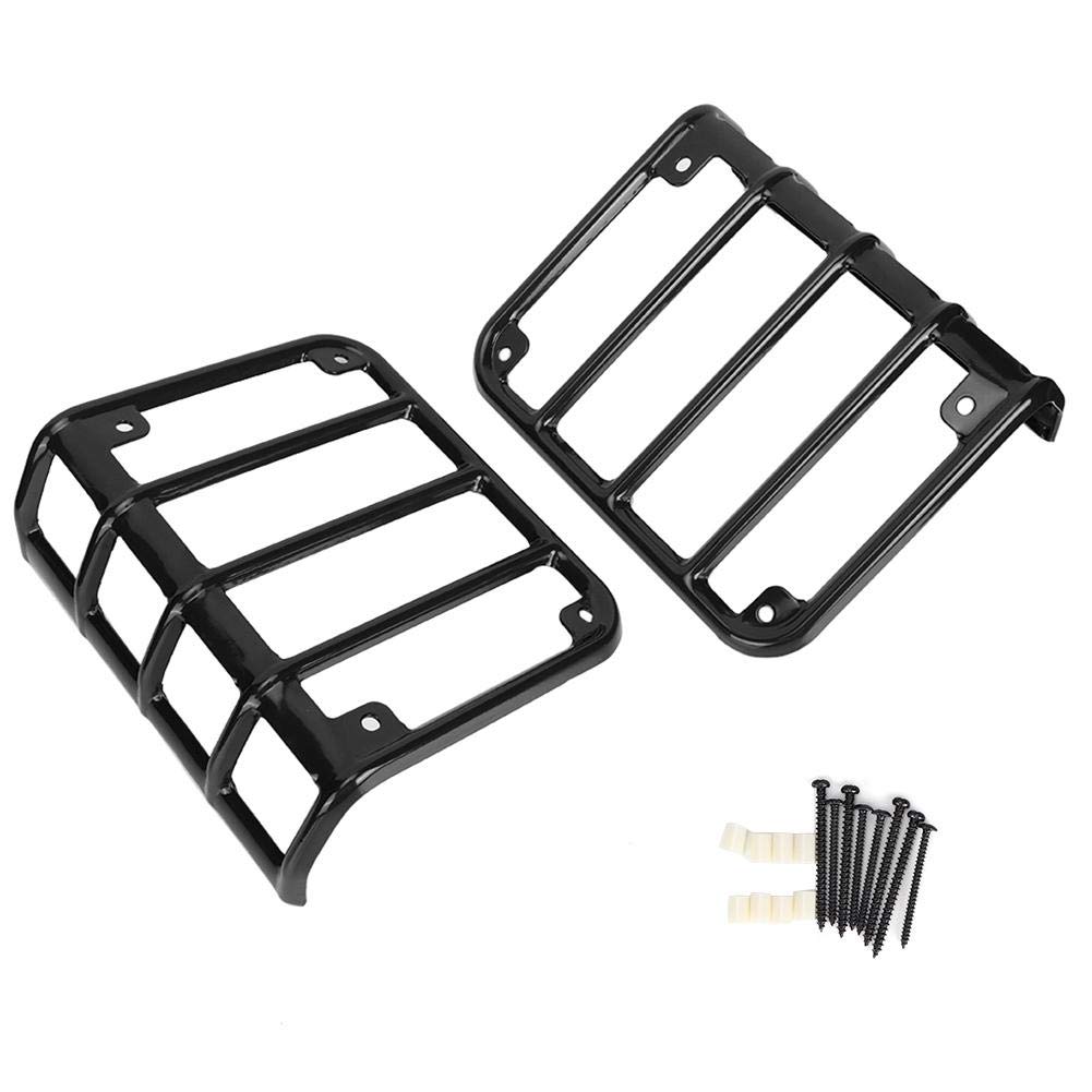 Qiilu Fanali Posteriori Copertura Protezione Adatto per Wrangler JK 2007-2017 Nero