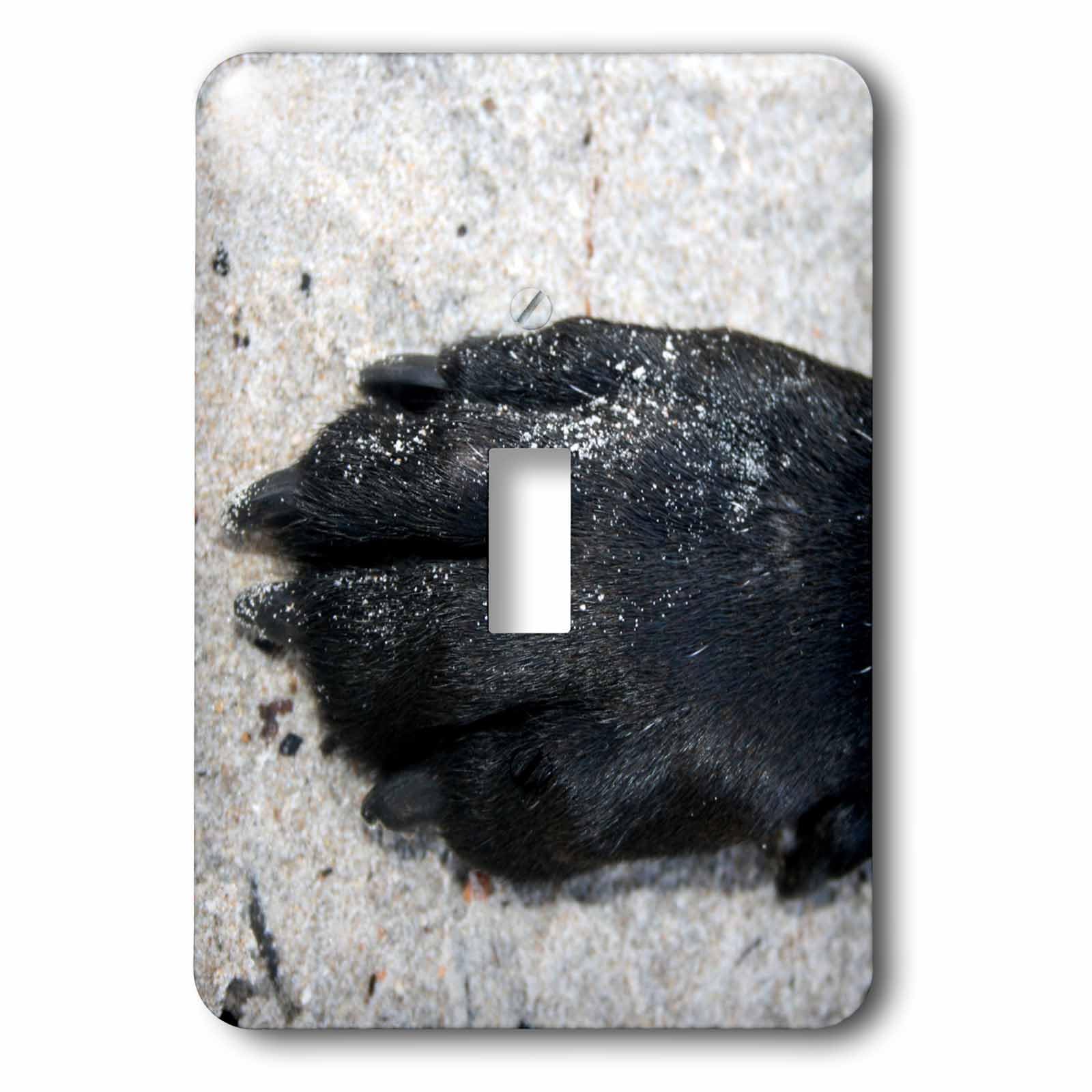 Housse pour interrupteur patte de chien noir déco murale