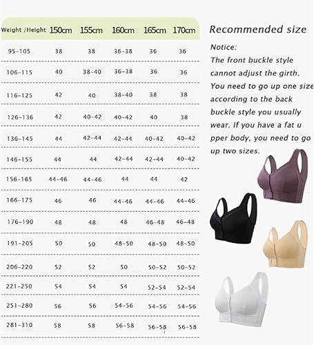 Miniatura 3 de Brasier Moona de 2 piezas, cierre frontal, transpirable, para personas mayores, Evybliss Daisy Bras para mujeres mayores, ropa interior de cobertura