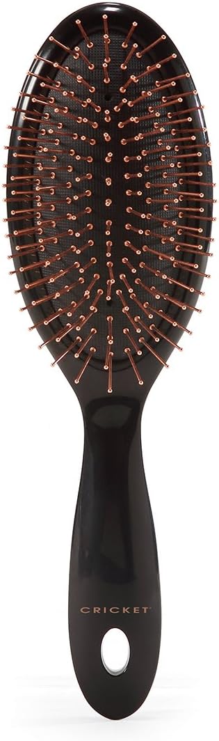Cricket Copper Clean Oval Paddle Hair Brush with Copper Bristles, Hairbrush for Long Short Thick Thin Curly Straight Wavy All Hair Types