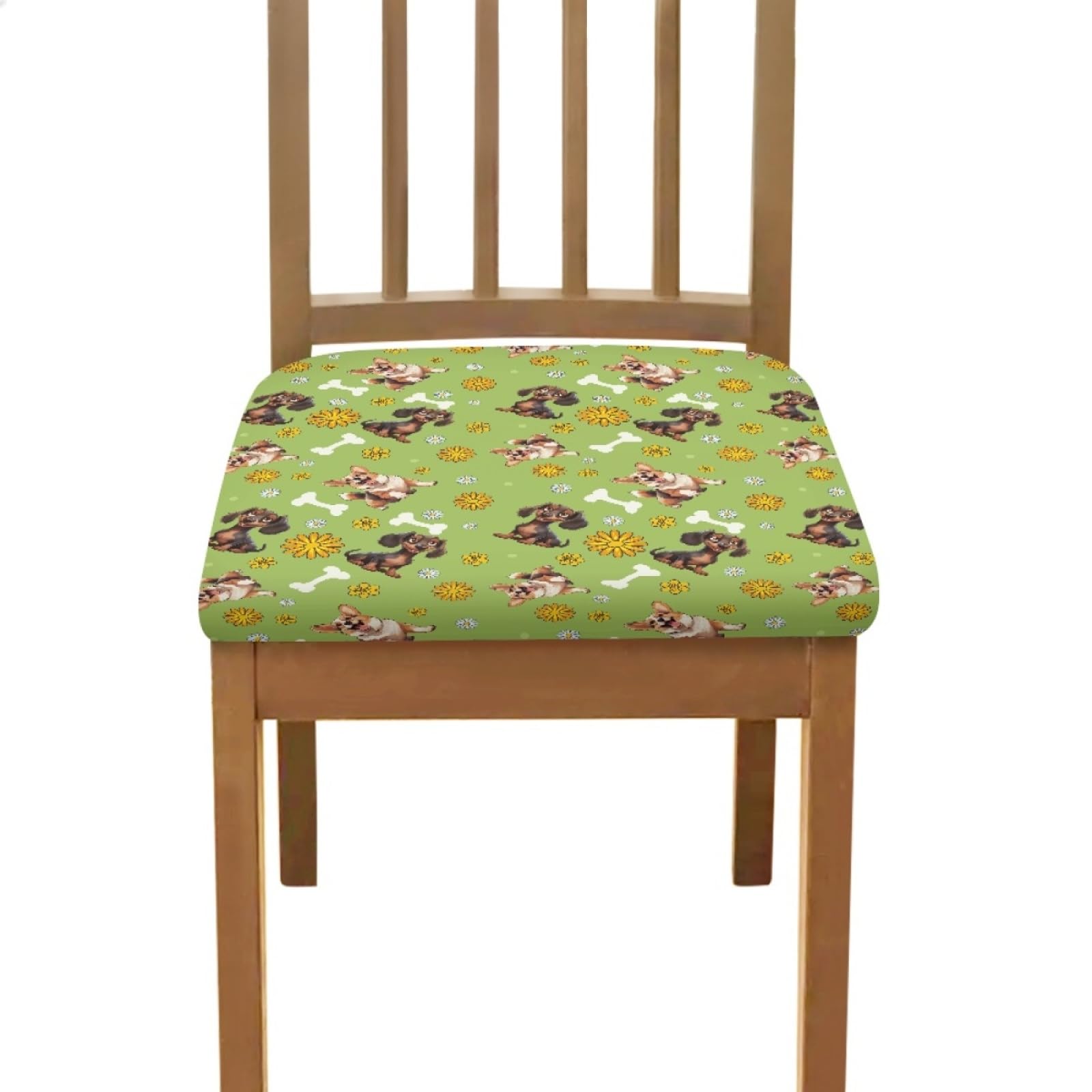 Fundas Sillas Pequeña Daisy Cojines para Sillas Comedor Elásticas, Funda De Silla Extraíbles Y Lavables, Protectores De Asiento para Banquetes, Cocinas, Fiestas.