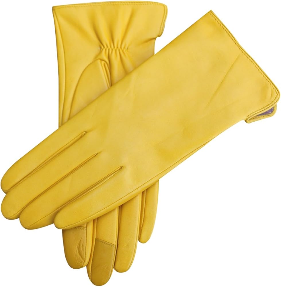 Winter Gloves for Women Genuine Leather Warm Cashmere & Wool Blend Lining Touchscreen Windproof Driving Dress