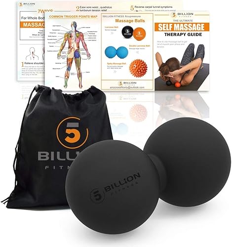 Miniatura 2 de 5BILLION - Pelota de masaje de cacahuete  Bola de masaje de lacrosse doble y pelota de movilidad para terapia física  Herramienta de masaje de