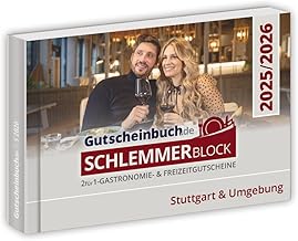 Gutscheinbuch.de Schlemmerblock Stuttgart & Umgebung Schlemmerblock 2025/2026 MN inkl. Guthabencode für Mobile-Gutscheine.de