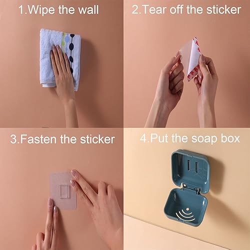 Miniatura 2 de Jabonera con drenaje, soporte para jabón en barra para duchabaño, bandeja de jabón de cascada autodrenanteahorrador para cocina, mantiene el jabón