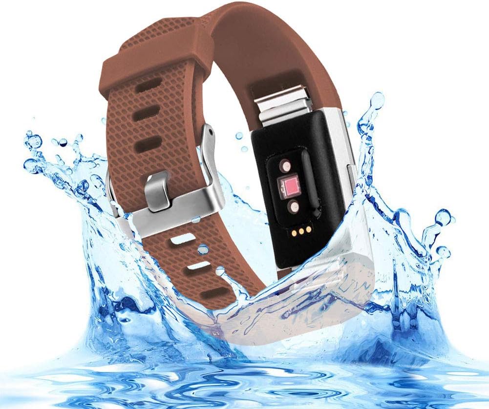 Replacement Bands for Fitbit Charge 2, Silicone Adjustable Classic Bands for Fitbit Charge 2,Women Men image 2