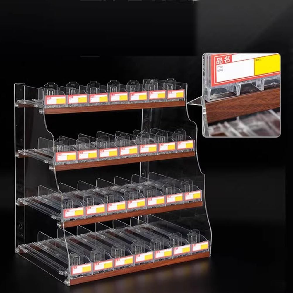 Cigarette Display Rack - Multi-Tier Acrylic Holder for Convenience Stores & Supermarkets, Ideal Checkout Solution, Clear Design (38.5x29x22.5cm), Sturdy & Stylish Storage for Tobacco Products