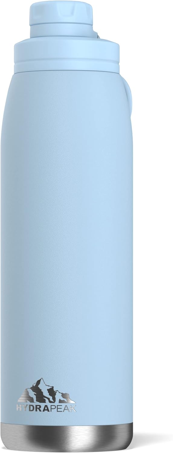 Hydrapeak 40 oz Insulated Water Bottle with Chug Lid Leak Proof and