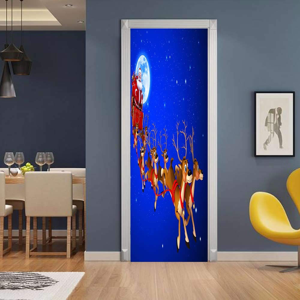 Sticker de porte trompe l'oeil amovible pour masquer les imperfections