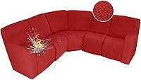 Vista 103 de ALIECOM Fundas 100% impermeables para sofá seccional reclinable en forma de L, fundas elásticas para esquinas de sofá reclinable seccional, funda