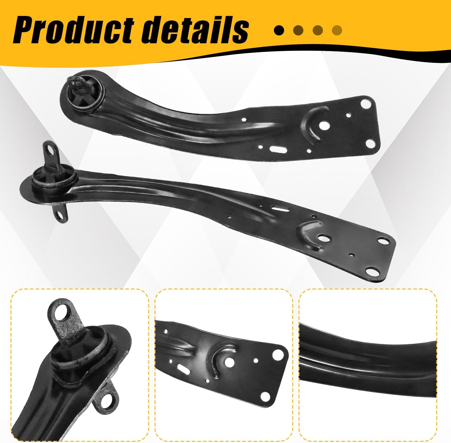 CV6Z5808A CV6Z5808B Rear Left and Right Trailing Control Arms and Bushing Both Sides With Bushing Compatible with Ford Escape 2013-2019 Replaces 528-041 527-998 Rear Driver and Passenger Side