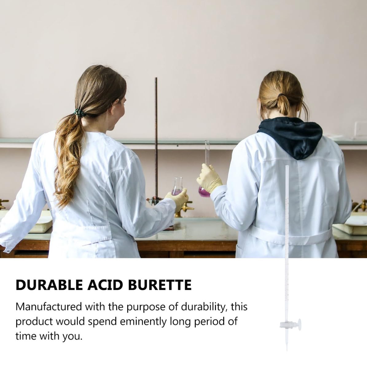 Glas Laborinstrument Titrationsbürette 10 Ml Chemieröhrchen aus Langlebigem Glas Kompakt für Präzise Messungen im Labor für Studenten und Wissenschaftliche Anwendungen