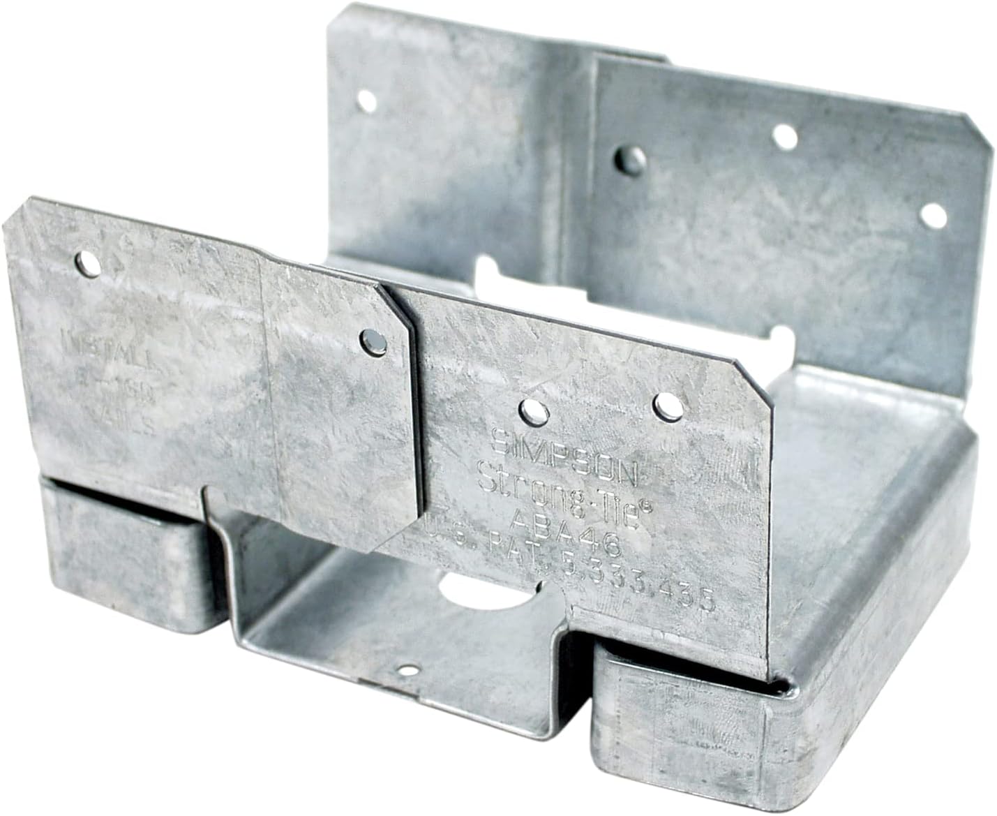 Simpson Strong-Tie ABA46Z ABA ZMAX Galvanized Adjustable Standoff Post Base for 4x6