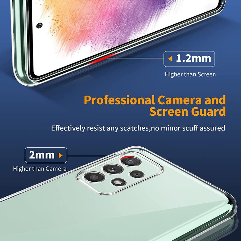 Image of Ultra Clear Slim Anti-Slip Grip Soft Flexible Back Cover for Samsung Galaxy A73 5G / SM-A736B, SM-A736B /DS (Shockproof,Transparent)