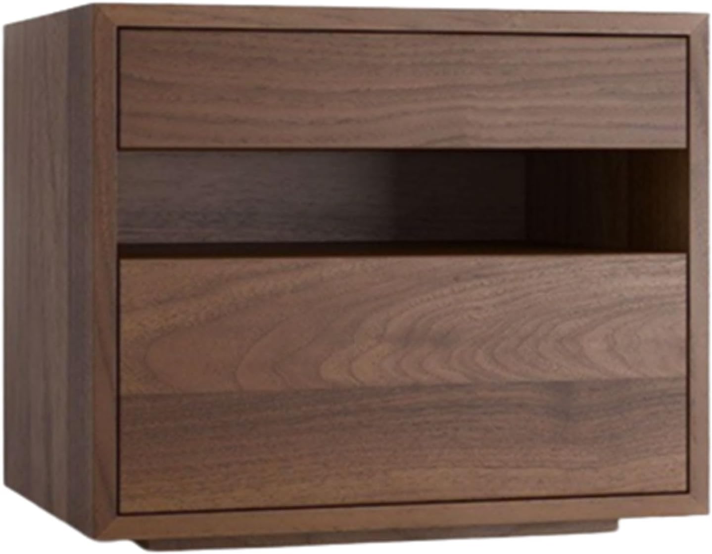 SOBOUR Rectangular Wood Night Stand for Bedroom Storage Bedside Table with 2 Drawers Minimalist Side Table for Living Room Dresser Nightstands Slim Nightstand