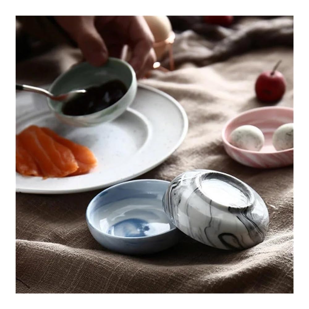 Dessertteller Runder Sushi-Teller aus Keramik, Sojasaucenschale for Dips, Snacks, Sushi-Sdauce-Gerichte
