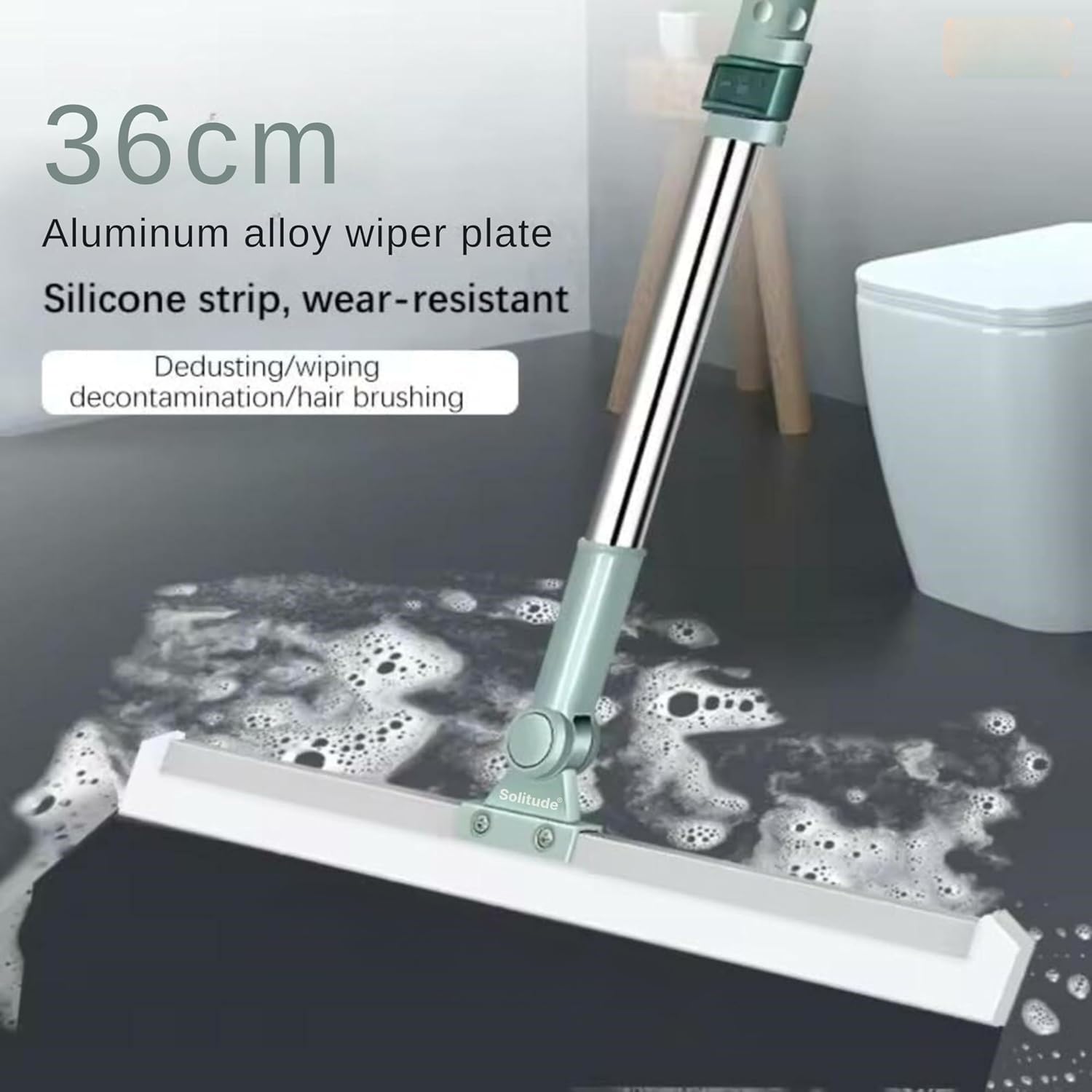 Padchaaya 50 Inch Magic Broom Silicon Floor Wiper 180 Degree Rotating Squeegee Broom for Cleaning Silicon Rubber Floor Scrubber for Home Garage Bathroom Tile Marble Glass Window Cleaning 2