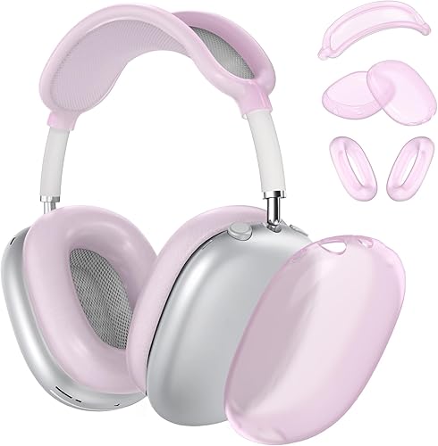 Miniatura 23 de Funda rígida para AirPods Max con modo de sueño, funda de transporte para auriculares con almohadillas de silicona para AirPods Conjunto negro y