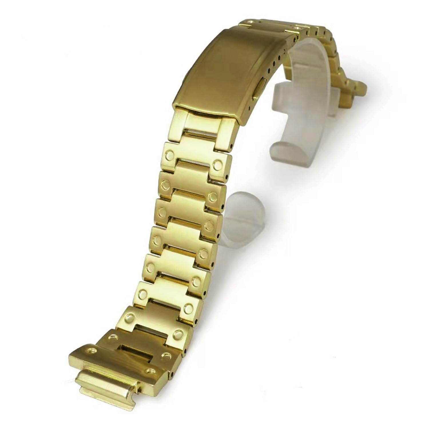 LDDAL GM2100 Mod Kit Quick Release Metal Watch Band, Stainless Steel Strap Compatible with Men's G-Shock GM2100 GM5600 Replacement (gold)