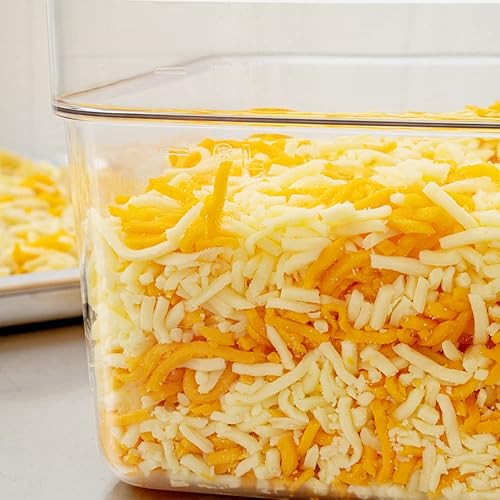 Miniatura 9 de Restaurantware Met Lux - Contenedor de almacenamiento de alimentos de tamaño 12, caja de prueba de profundidad de 1 6 pulgadas, medidas graduadas