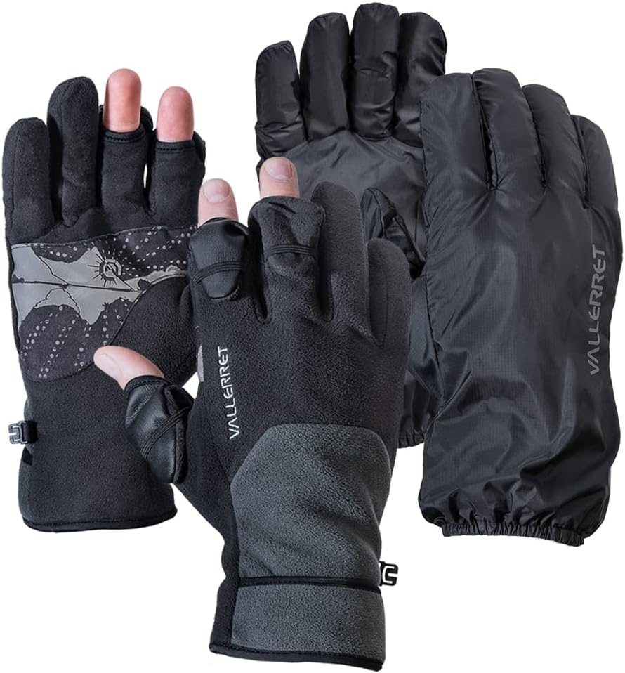 Vallerret Milford Photography Glove, Black/Grey, 2-in-1
