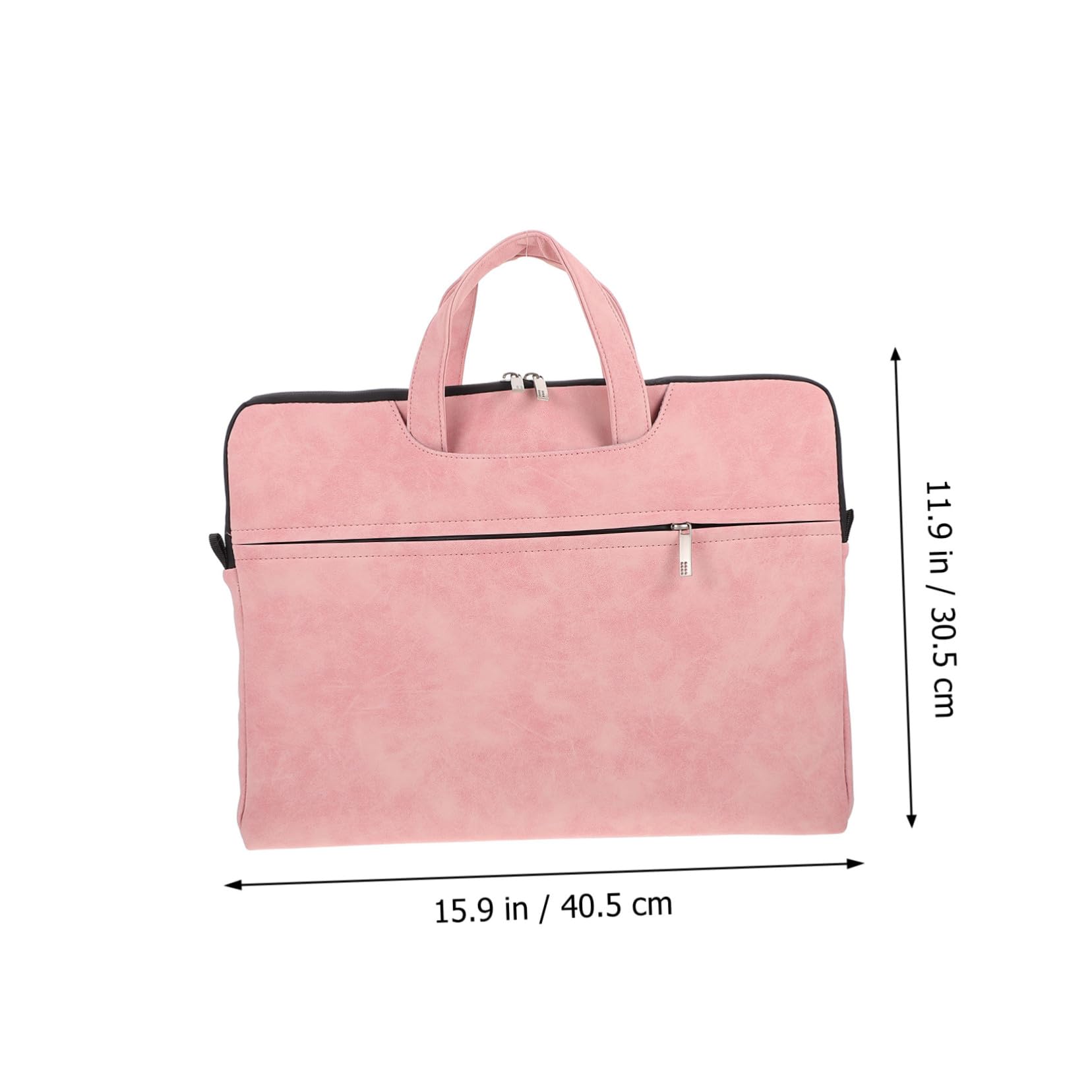 LABRIMP Borsa a Tracolla per Laptop in Pelle Scamosciata Rosa e Protettiva, Stile Classico Semplice, per Uso Quotidiano e Ufficio