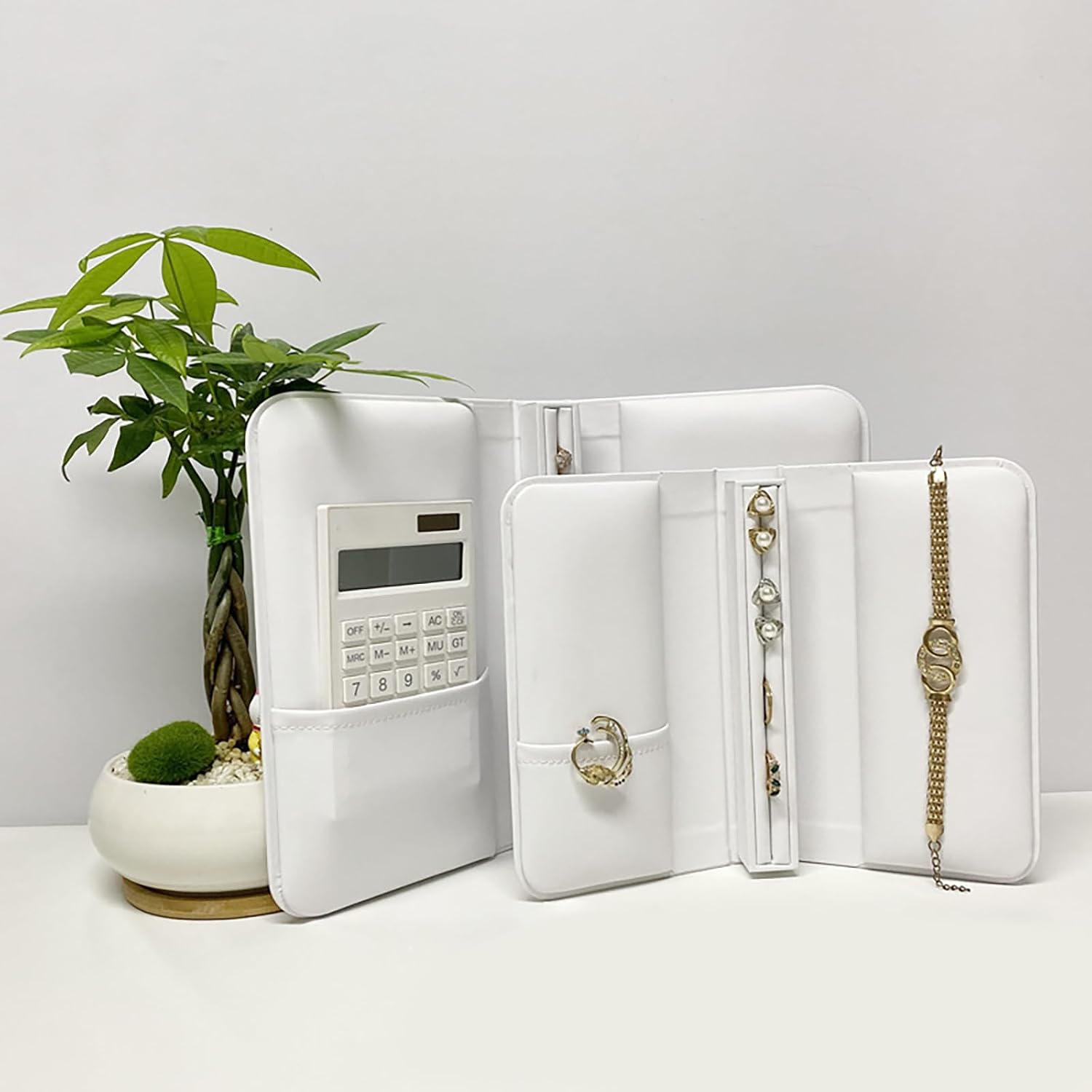 Protective PU Leather Jewelry Holder Fashionable Book Earring Collection Holder PU Leather Travel Case Organizers Earring Dis