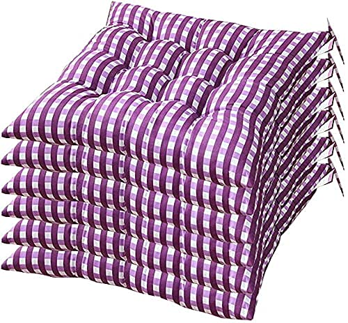 �R�[�q�[�s���͗l�̃`�F�A�N�b�V����6�Z�b�g 45x45cm �X�g���b�v�t���_�C�j���O�V�[�g�p�b�h �L�b�`���K�[�f����_�C�j���O�`�F�A�p�̃p�b�h����N�b�V���� ���K�Ȉ֎q�p�b�h
