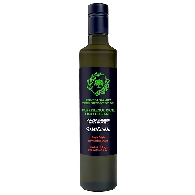 WellEatable High +1,200 mg/kg Polyphenol Rich Olive Oil, Award-Winning Early
