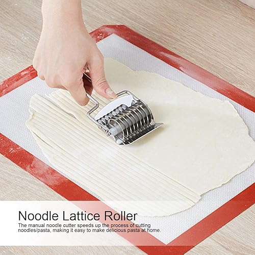 Miniatura 2 de Cortador de rodillos de acero inoxidable para celosía, pastel de galletas con parte superior de celosía, pizza, pan, pastelería, corteza,