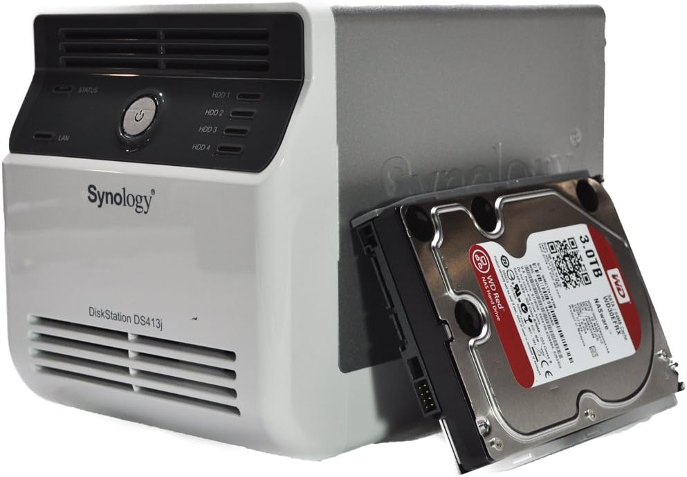 Synology America DiskStation 4-Bay 12TB (4 x 3TB) Network Attached Storage (DS413j 4300)