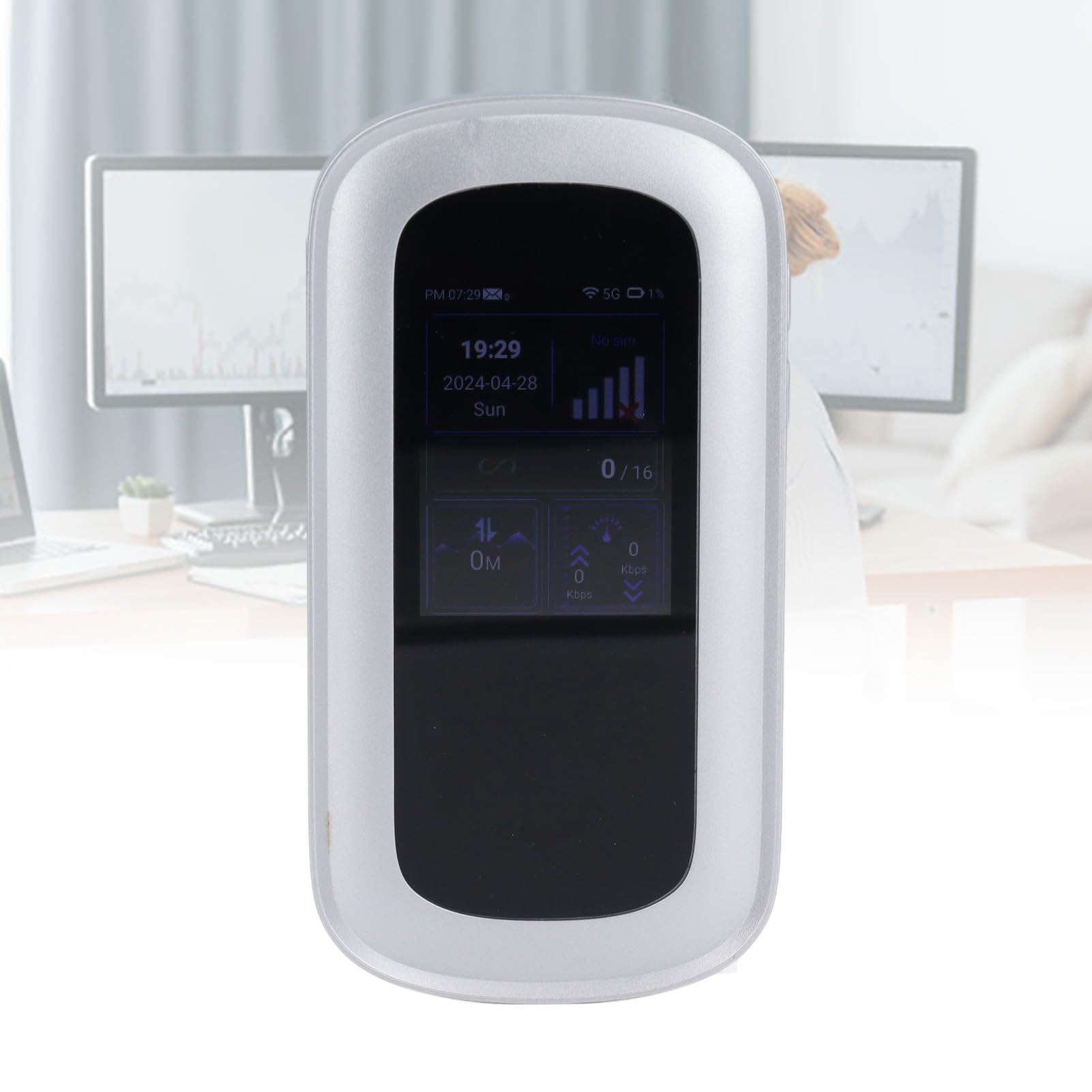 5G WiFi 6 Mobiler Hotspot Router, Tragbarer WLAN Hotspot Router mit SIM Kartensteckplatz, 5G Mobilfunk Router, 16 Angeschlossene Geräte, Taschen WLAN Hotspot Gerät
