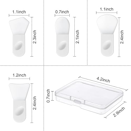 Miniatura 2 de 4 cepillos aplicadores de máscara facial, cepillo de silicona suave para máscara facial, espátula de maquillaje portátil para máscara cosmética,