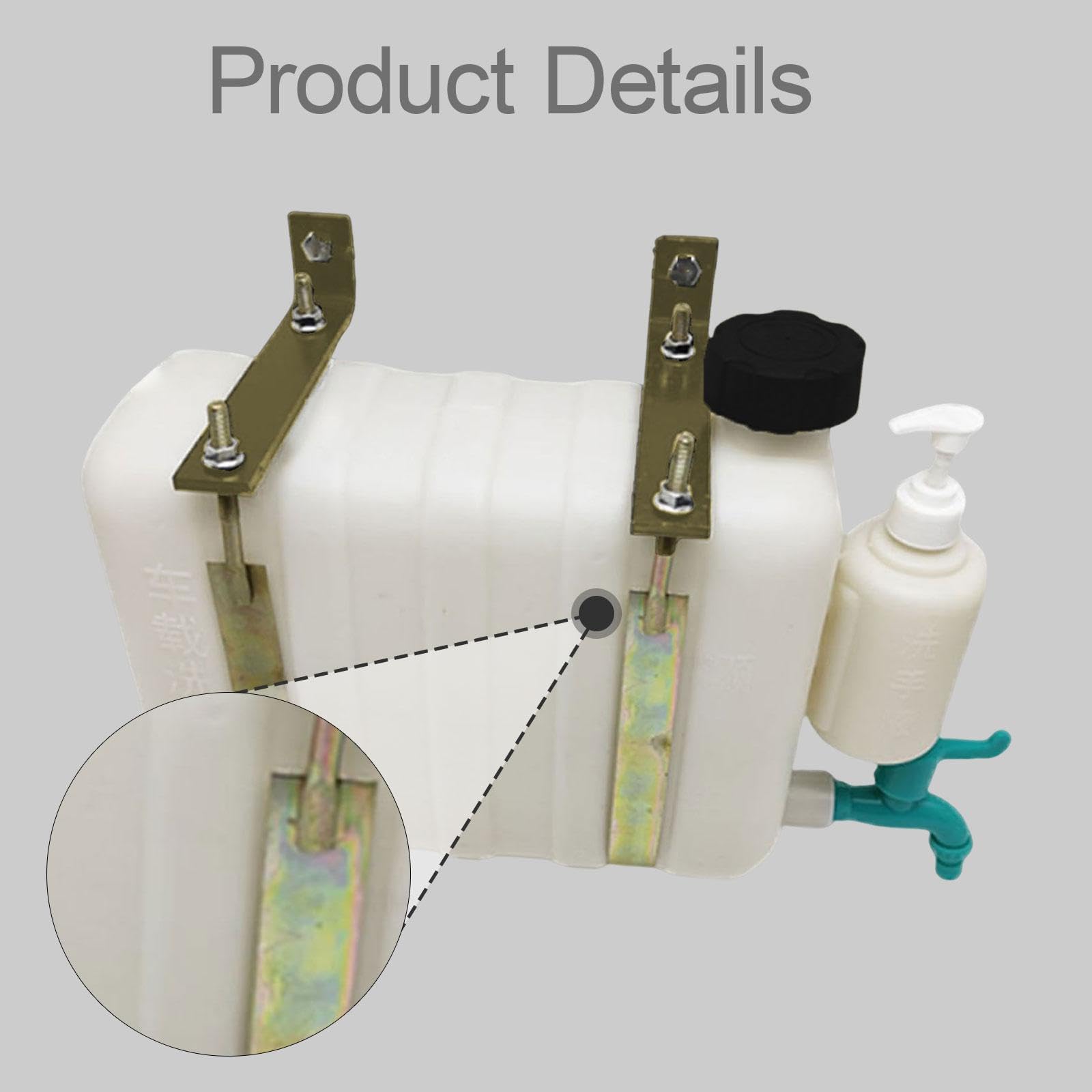 Depósito de Agua Portátil con Grifo Y Botella de Jabón Material PP Duradero Diseño Colgante para Ahorrar Espacio Adecuado para Conducción Camping Remo