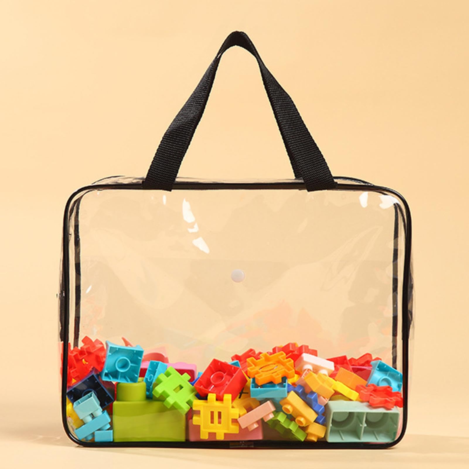 GAESHOP 6 Stück PVC Aufbewahrungstaschen Mit Reißverschluss - Transparente Spielzeug-Organizer