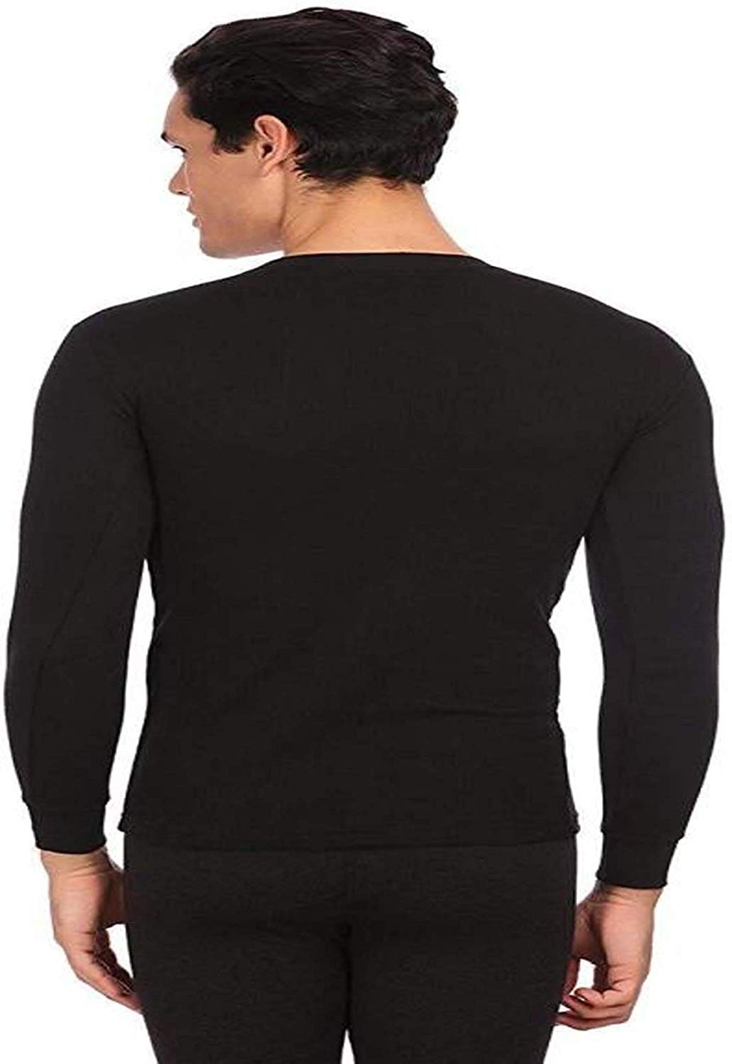 Amulultima Men S Cotton Body Warmer Thermal Set Black Medium