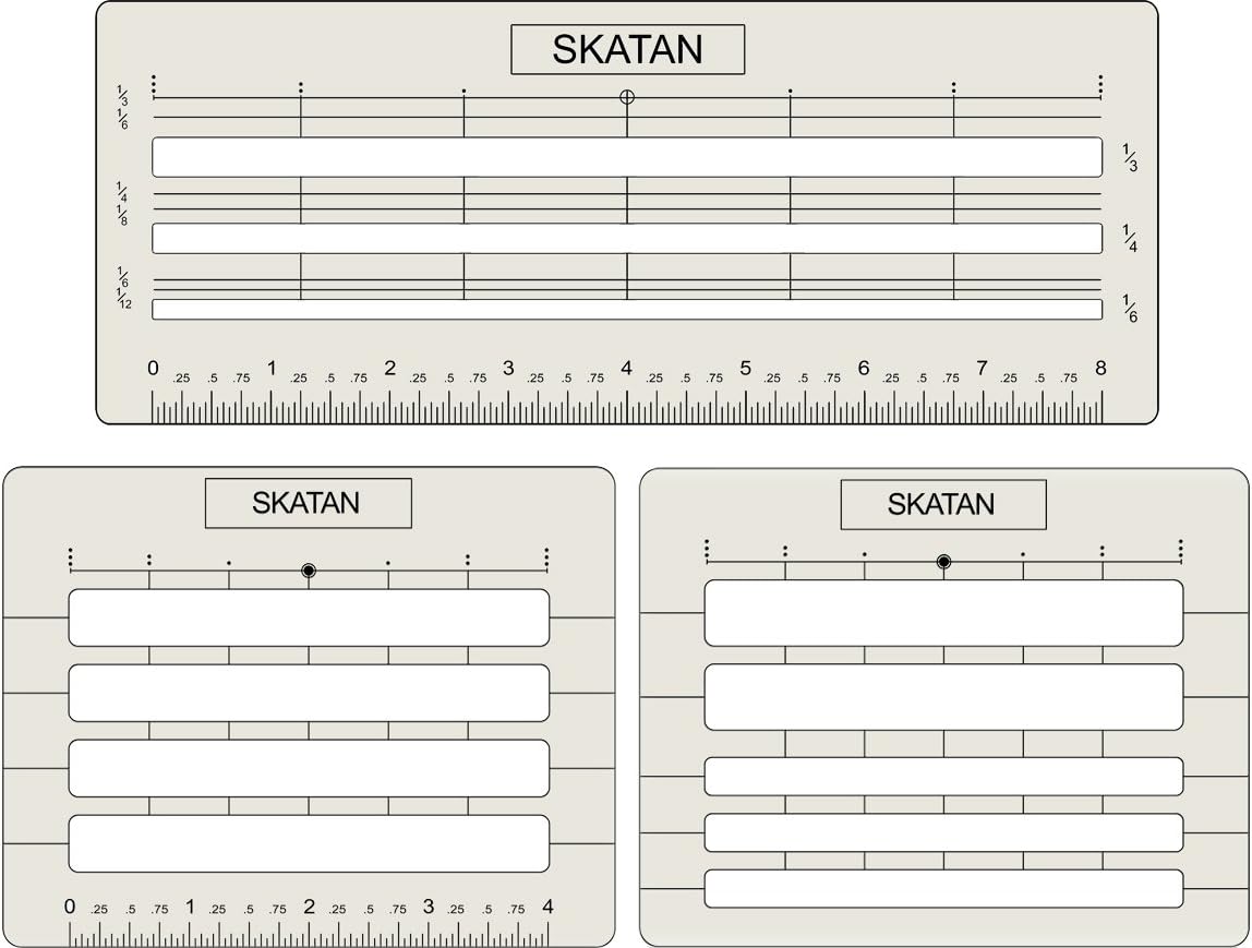 SKATAN Lettering and Envelope Addressing Guide, 3 Stencil Templates-in-1, fits a Wide Range of Stationery and Envelopes