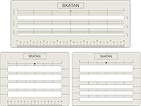 Vista 1 de SKATAN Lettering and Envelope Addressing Guide, 3 Stencil Templates-in-1, fits a Wide Range of Stationery and Envelopes