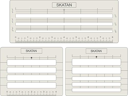 SKATAN Guía de direcciones de letras y sobres, 3 plantillas de plantillas en 1, se adapta a una amplia gama de artículos de papelería y sobres